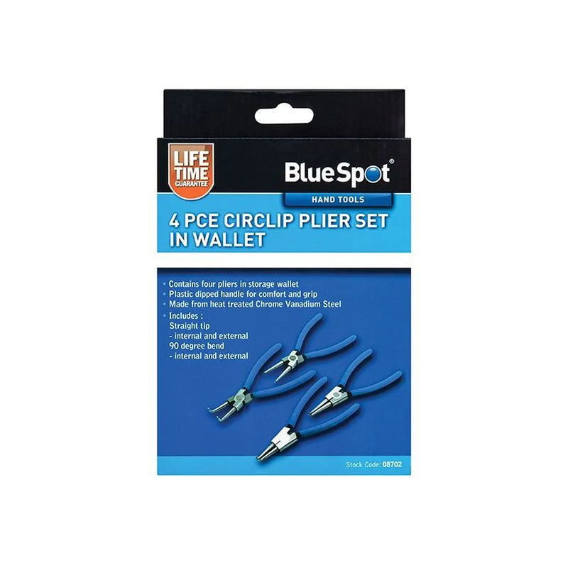 Bluespot Tools Circlip Pliers Set, 4 Piece