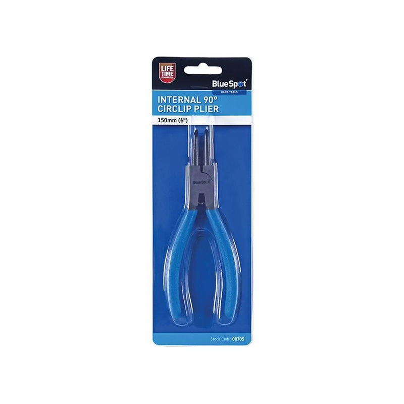 Bluespot Tools Circlip Pliers Internal Bent 90⁰ Tip 150mm (6in)
