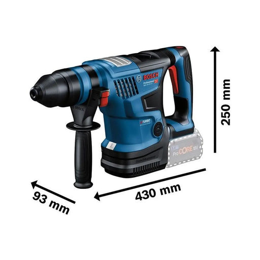 Bosch GBH 18V-34 CF Pro BITURBO SDS-Plus Rotary Hammer 18V 2 x 8.0Ah ProCORE18V Li-ion