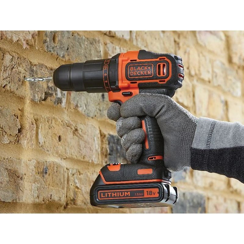 Black + Decker BCD700S1K 2 Gear Combi Drill 18V 1 x 1.5Ah Li-ion