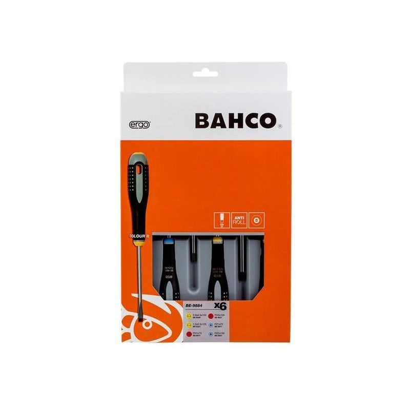 Bahco BE-9884 ERGO™ Screwdriver Set, 6 Piece