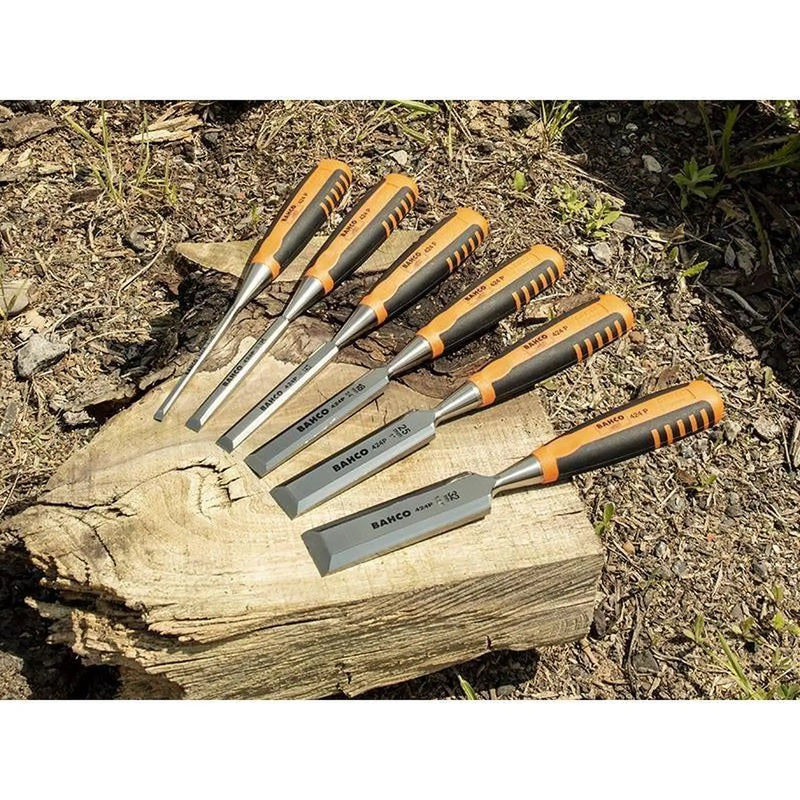 BAHCO 424-P Bevel Edge Chisel Set with Pouch