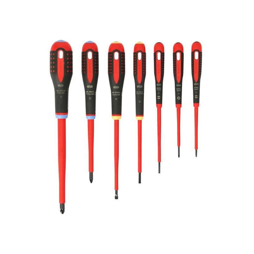 Bahco BE-9888S ERGO™ VDE Insulated Screwdriver Set, 7 Piece