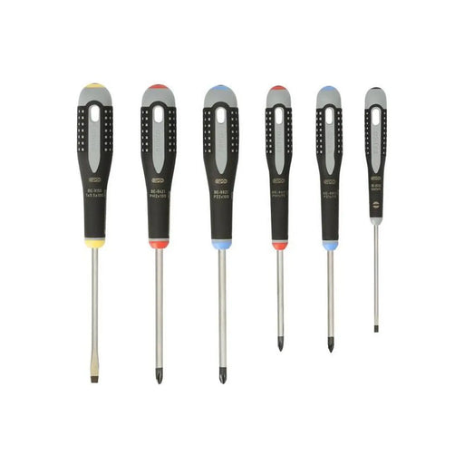 Bahco ERGO Screwdriver Set 6 Piece with Comfort Grip