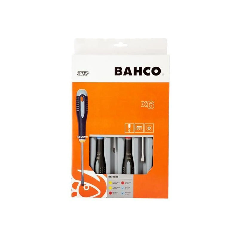 Bahco ERGO Screwdriver Set 6 Piece with Comfort Grip