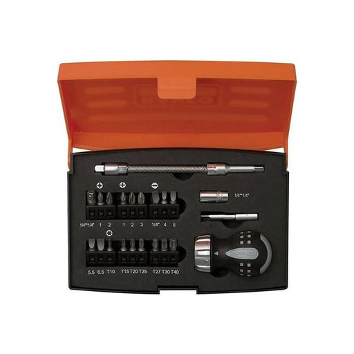 Bahco 808050S-22 Stubby Ratchet Screwdriver Set, 22 Piece
