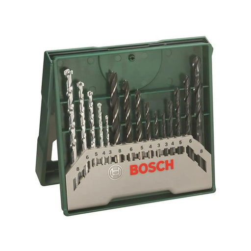 Bosch Powertool Accessories Bosch Mini-X-Line Twist Drill Bit Set 15 Piece
