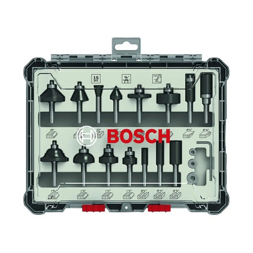 Bosch Powertool Accessories Bosch PRO Router Bit Set 15 Piece Heavy Duty