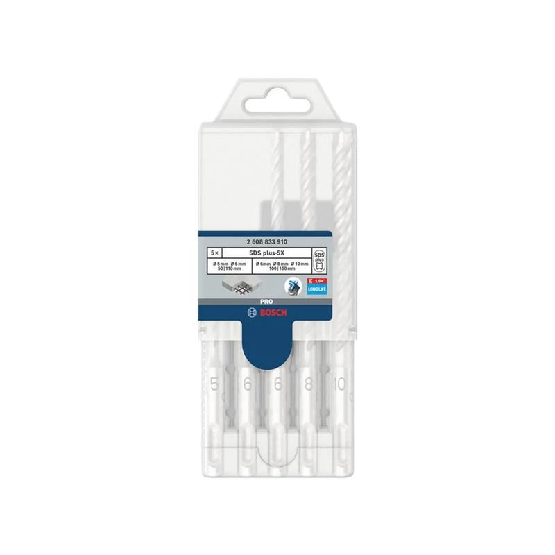 Bosch Powertool Accessories Bosch PRO SDS plus-5X Hammer Drill Bit Set 5 Piece