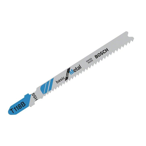 Bosch Powertool Accessories Bosch T118B Jigsaw Blades Pack of 5 for Metal Cutting
