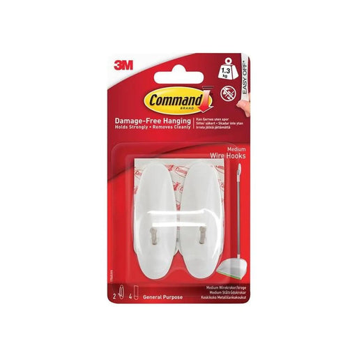 Command™ Medium Wire Hooks Damage-Free Hanging