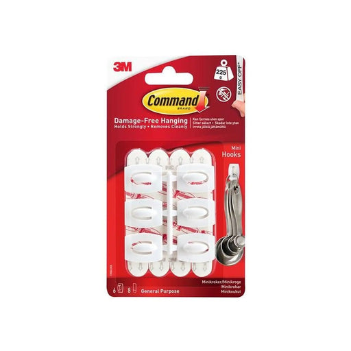 Command™ White Mini Hooks (Pack 6)