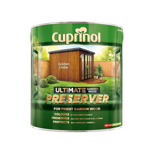 Cuprinol Ultimate Garden Wood Preserver Golden Cedar 4L
