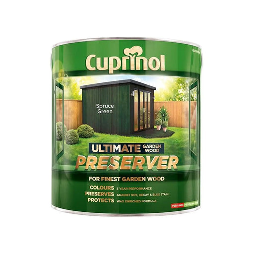 Cuprinol Ultimate Garden Wood Preserver 4L Spruce Green