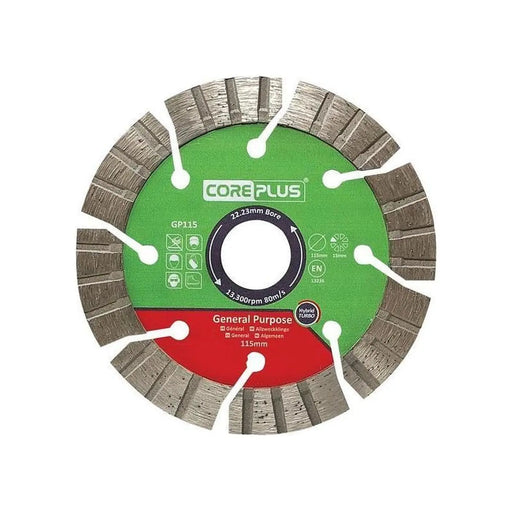 CorePlus GP115 General-Purpose Hybrid Turbo Diamond Blade