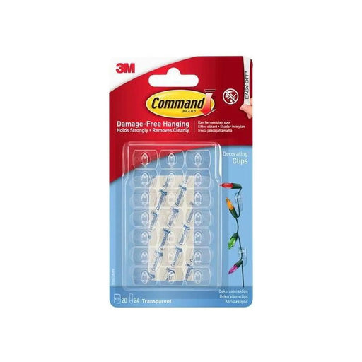 Command™ Clear Decorating Clips with Clear Strips (Pack 20)
