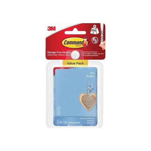Command™ Clear Mini Hooks Value Pack for Damage-Free Hanging