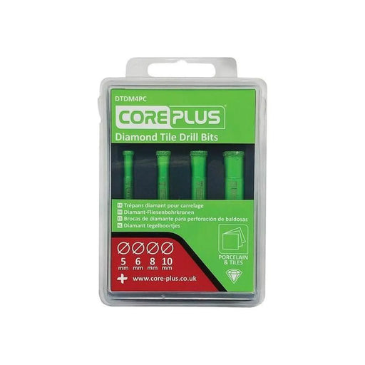 CorePlus Diamond Tile Drill Bit Set 4 Piece with Premium Features