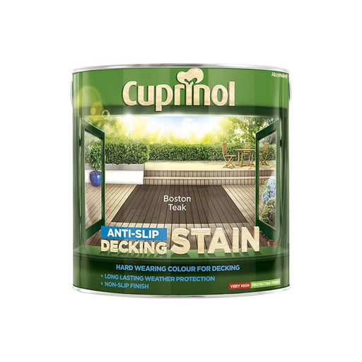 Cuprinol Anti-Slip Decking Stain Boston Teak 2.5 Litre