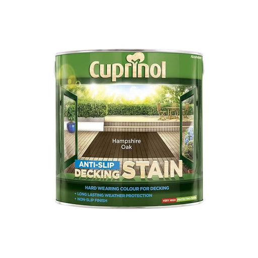 Cuprinol Anti-Slip Decking Stain Hampshire Oak 2.5 Litre