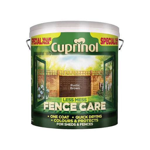 Cuprinol Less Mess Fence Care 6L Rustic Brown