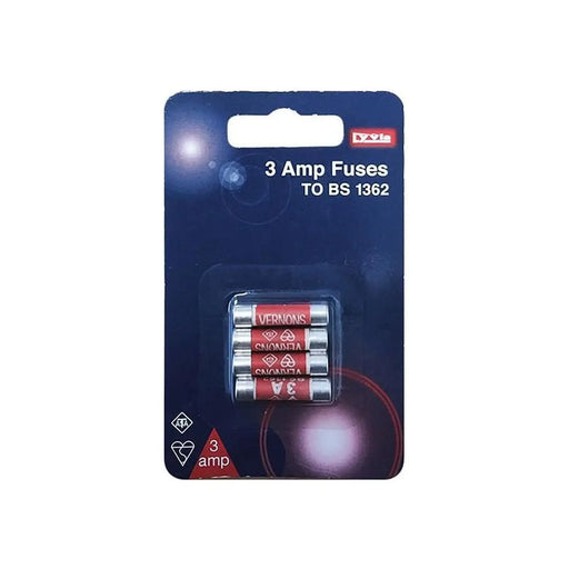 Dencon 3A Fuses Pack of 4 BS Standard