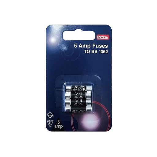 Dencon 5A Fuses Pack of 4 BS Standard