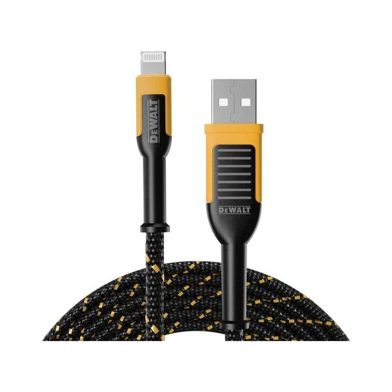 DeWalt Telecoms USB A to Lightning Reinforced Charging Cable
