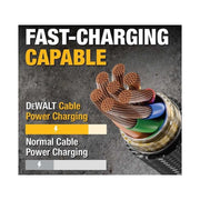 DeWalt Telecoms USB A to Lightning Reinforced Charging Cable