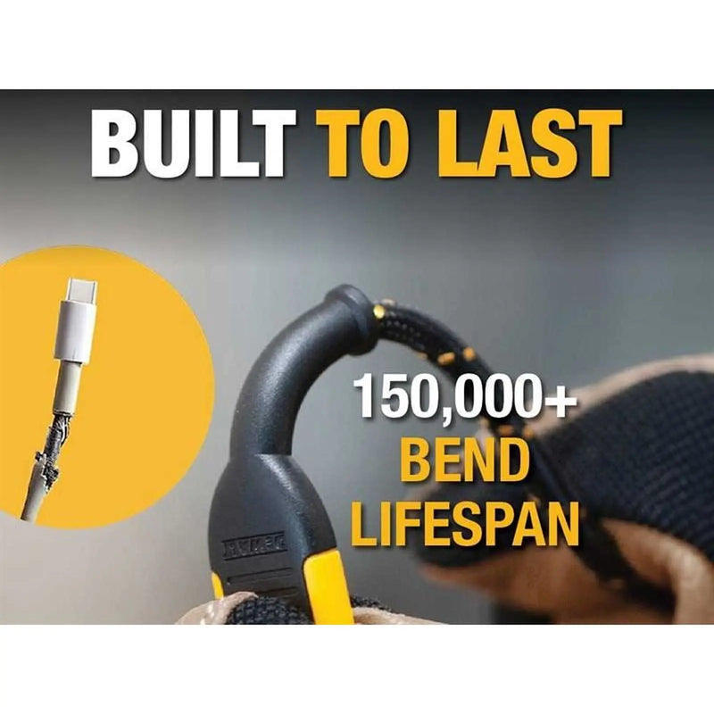 DeWalt Telecoms USB A to Lightning Reinforced Charging Cable