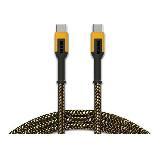 DEWALT Telecoms DeWalt USB C to USB C 100W Charging Cable 1.2m