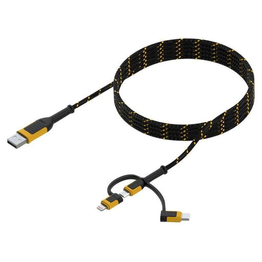 DeWalt Telecoms 3-in-1 Reinforced Braided Charging Cable