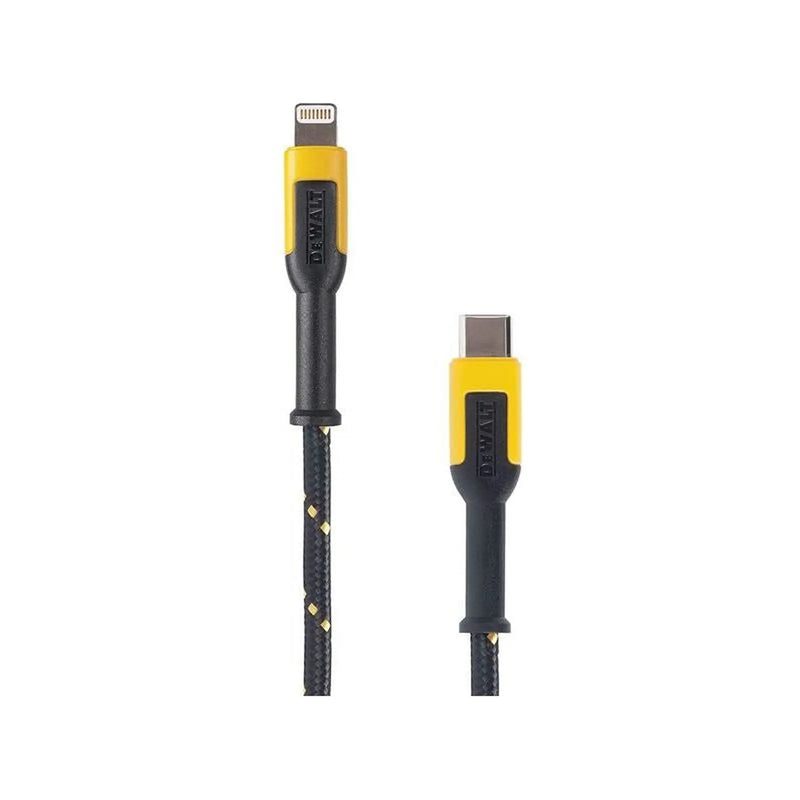 DeWalt Telecoms USB C to Lightning Reinforced Charging Cable