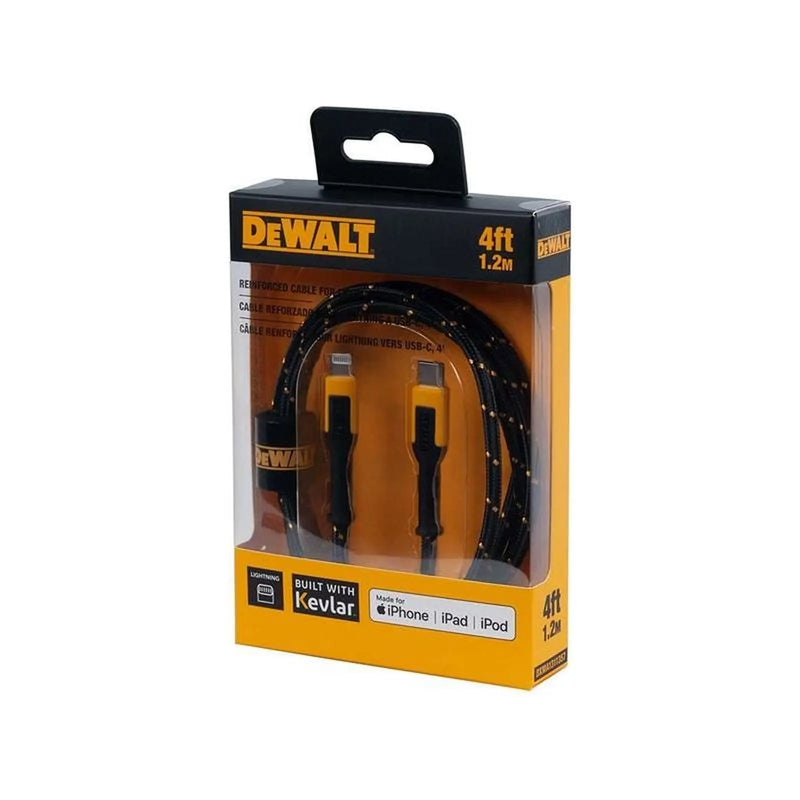DeWalt Telecoms USB C to Lightning Reinforced Charging Cable