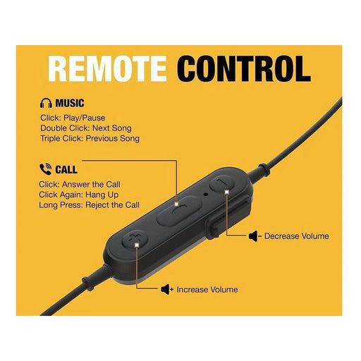 DeWalt Telecoms Jobsite Wired Earphones Durable Audio