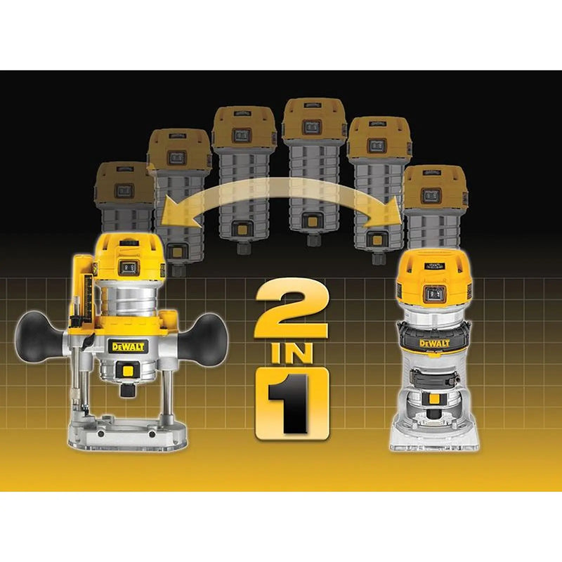DeWALT Power Tools DeWalt D26204K Premium Plunge Fixed Base Router