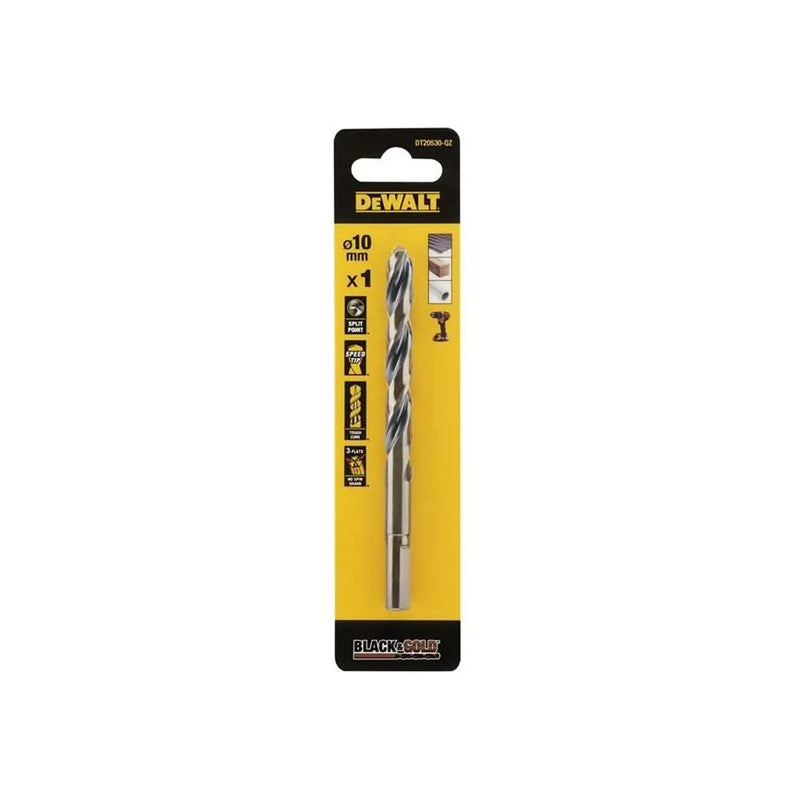 DeWALT Power Tools DeWalt Black&Gold HSS Drill Bit 10mm Premium Quality