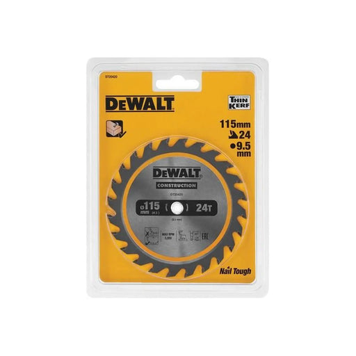 Dewalt Power Tools DT20420 TCT Construction Circular Saw Blade 115 x 9.5mm x 24T