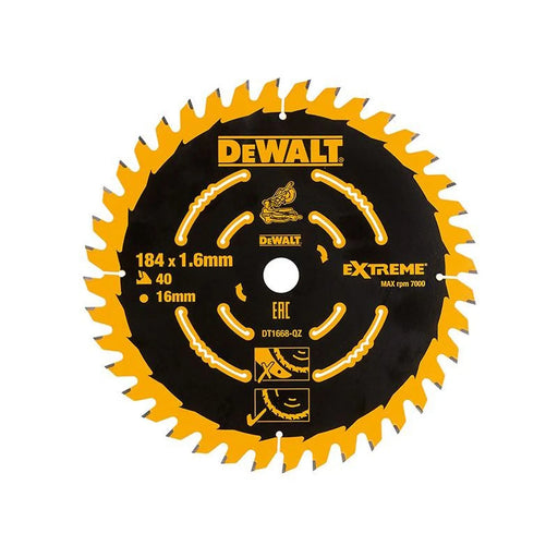 DeWALT Power Tools DeWalt Cordless Mitre Saw Blade 184mm 40T Premium Quality