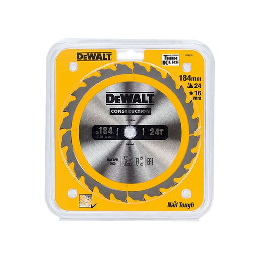 DeWALT Power Tools DeWalt Circular Saw Blade 184mm 24T Professional Quality