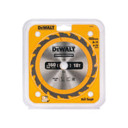 Dewalt Power Tools Portable Construction Circular Saw Blade 160 x 20mm x 18T