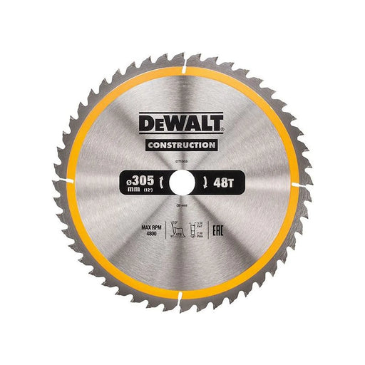 Dewalt Power Tools Stationary Construction Circular Saw Blade 305 x 30mm x 48T