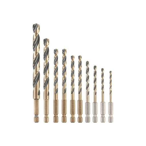 DeWALT Power Tools DeWalt BLACK&GOLD HSS Drill Set 10 Piece Premium Quality