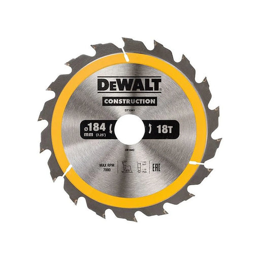DeWALT Power Tools DeWalt Circular Saw Blade 184mm 18T Professional