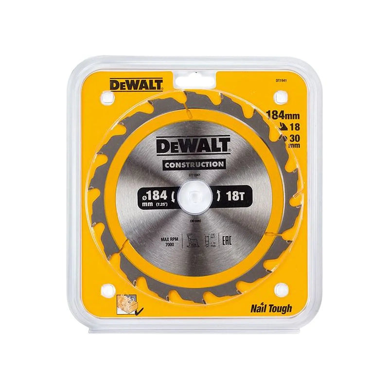 DeWALT Power Tools DeWalt Circular Saw Blade 184mm 18T Professional