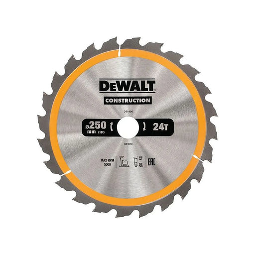 DeWALT Power Tools DeWalt Circular Saw Blade 250mm with 24 Teeth