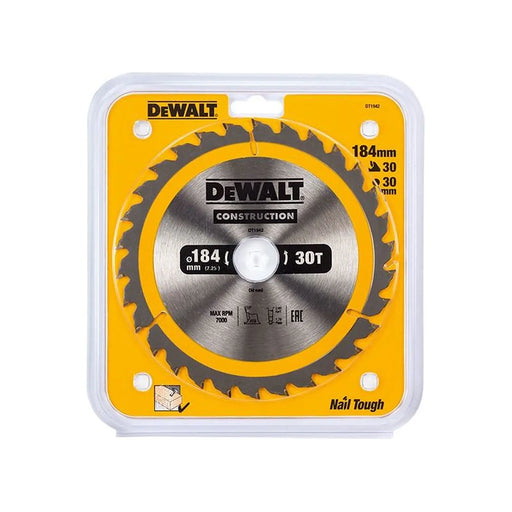 DeWALT Power Tools DeWalt Circular Saw Blade 184mm 30T Professional