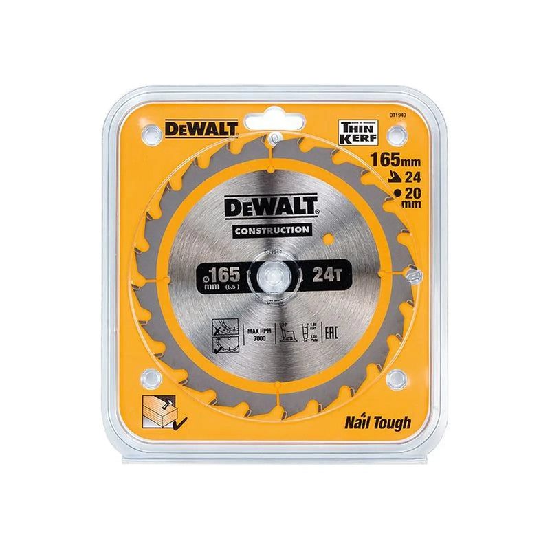 DeWALT Power Tools DeWalt Cordless Construction Trim Saw Blade 165mm