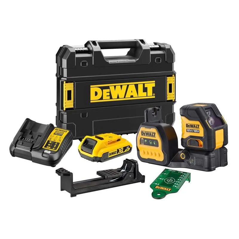 Dewalt Power Tools DCE088 D1G18 Self-Levelling Cross Line Green Beam Laser 12/18V 1 x 2.0Ah Li-ion