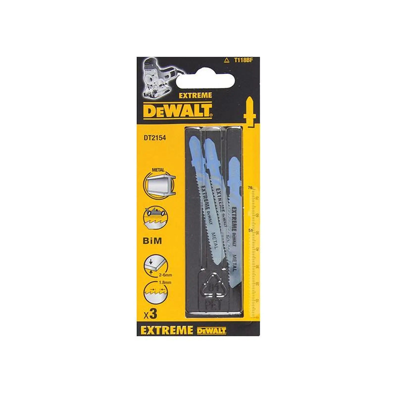 Dewalt Power Tools DT2154 EXTREME Metal Cutting Jigsaw Blades Pack of 3